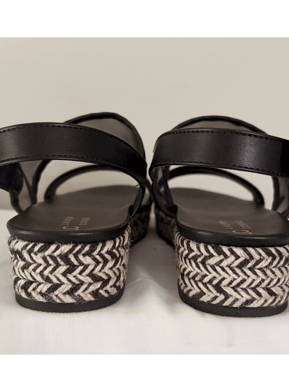 LC Lauren Conrad Black Platform Sandals with Braided Trim - Picture 11 of 14